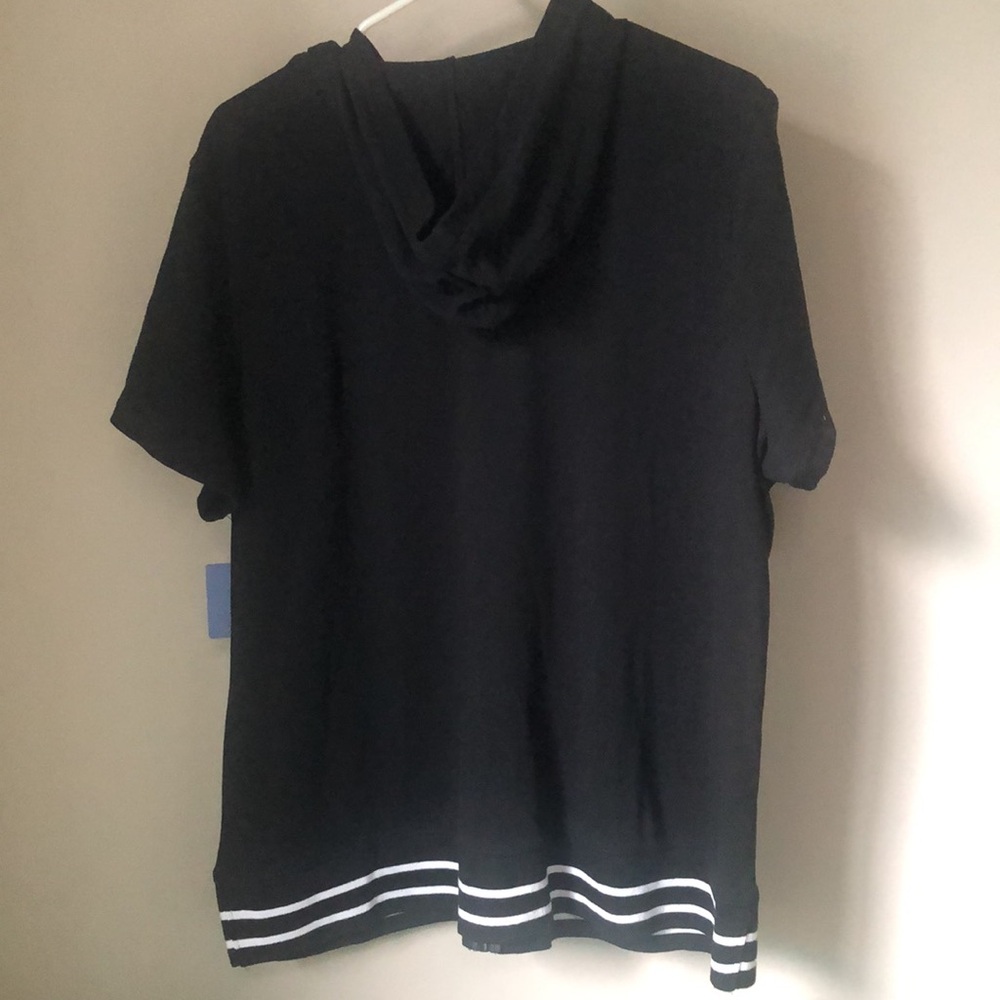 L.A. Blues Hoodie Short Sleeve Active 18/20 Black with White Stripes NWT 🖤🤍🖤 - Picture 2 of 7